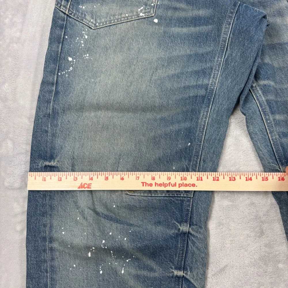 FREE PEOPLE We The Free  Moxie Barrel Jeans Womens 29 Wide Leg Paint Splatter